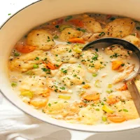 Poulet et raviolis