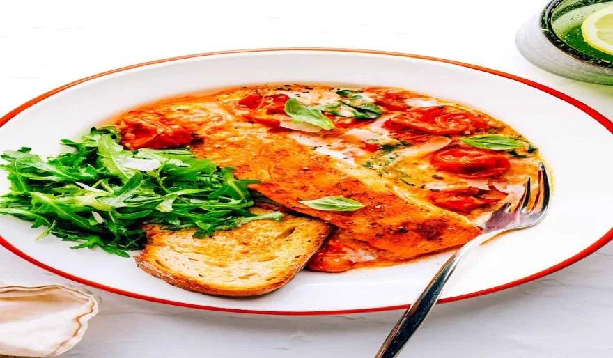 Saumon à la sauce tomate éclatée
